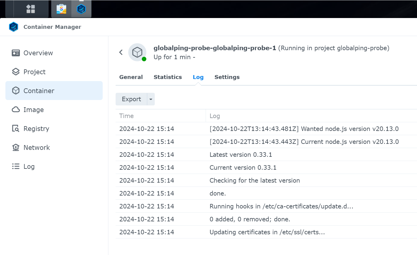 See all activity on your probe by checking the logs.