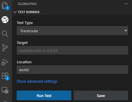 You can create tests by filling out a form in the sidebar of your IDE.