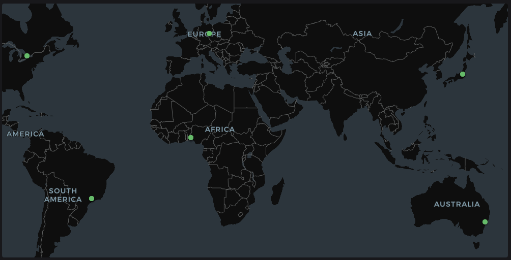 You can also see the test locations on a handy map at the bottom of the monitor page.
